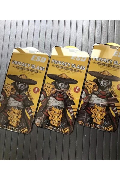 Uniqanatolia iPhone 15 Pro Antı-Statıc 3D Prıvacy Hayalet Toz Tutmayan Kırılmaz Ekran Koruyucu