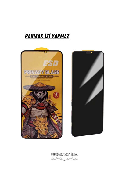 Uniqanatolia iPhone 15 Plus Antı-Statıc 3D Prıvacy Hayalet Toz Tutmayan Kırılmaz Ekran Koruyucu