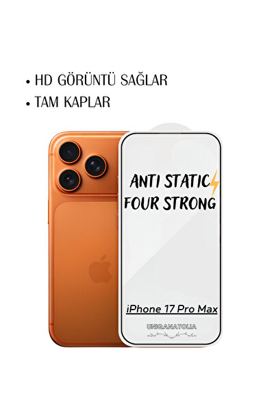 Uniqanatolia iPhone 17 Pro Max Antı-Statıc 3D Toz Tutmayan Kırılmaz Ekran Koruyucu