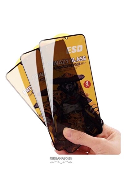 Uniqanatolia iPhone 15 Pro Max Antı-Statıc 3D Prıvacy Hayalet Toz Tutmayan Kırılmaz Ekran Koruyucu