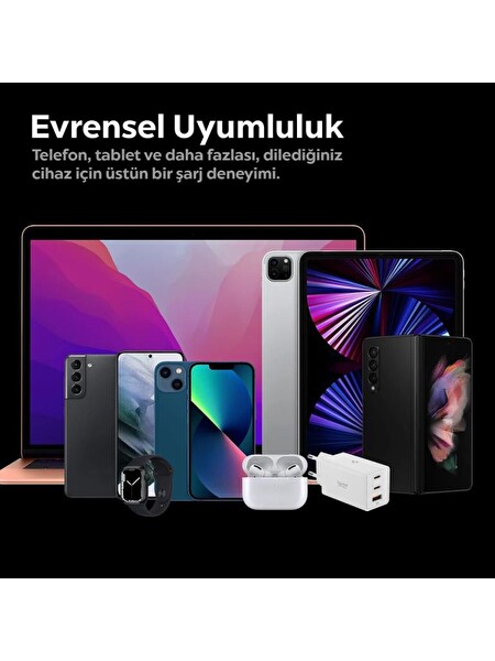 Spigen 67W Akım Korumalı Gan Pro Hızlı Şarj Adaptörü ACH08710