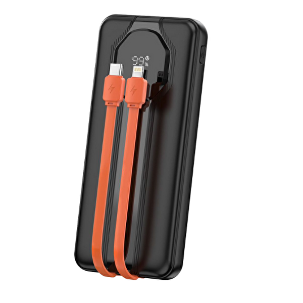 Gritty DX06 22.5 W - 20 W PD 10.000 mAh Kablolu Taşınabilir Şarj Aleti - Siyah