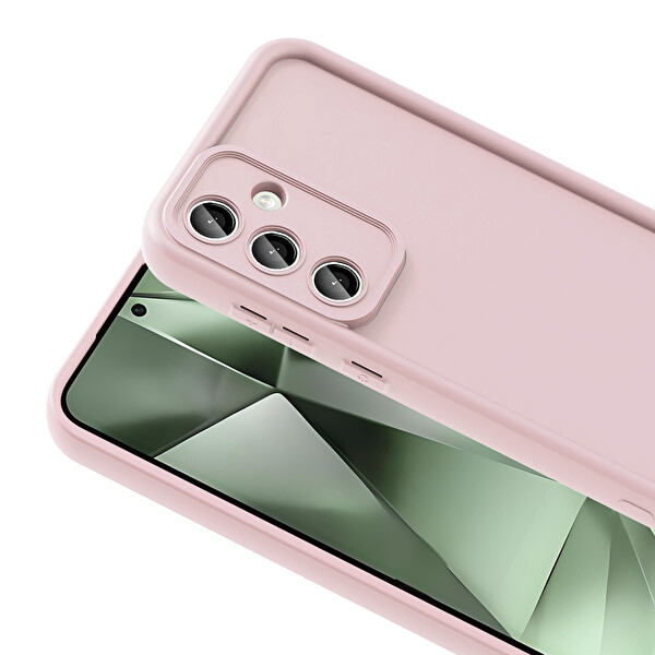 Başkenttekno Samsung Galaxy S25 FE Uyumlu Kamera Korumalı Telefon Kılıfı - Pembe