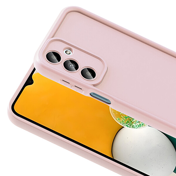 Başkenttekno Samsung Galaxy A17 Uyumlu Kamera Korumalı Telefon Kılıfı - Pembe