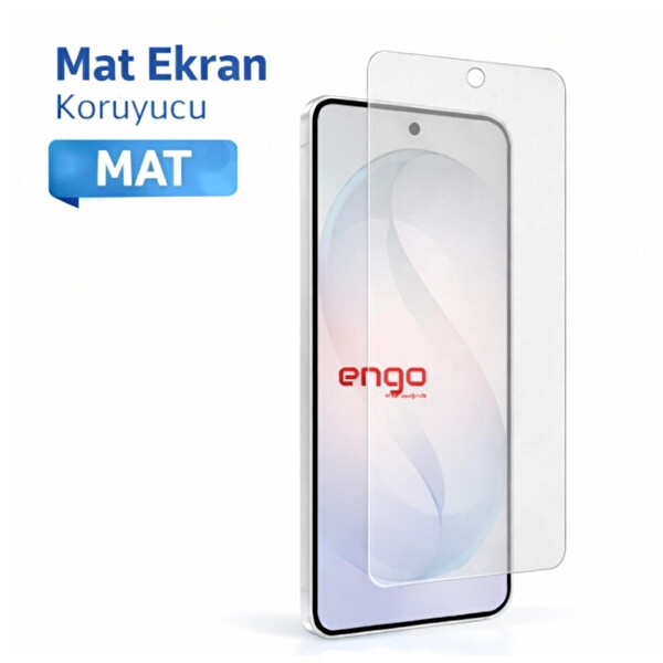 Engo SM-S942 Samsung Galaxy S26 Uyumlu 9H Nano Şeffaf Mat Ekran Koruyucu