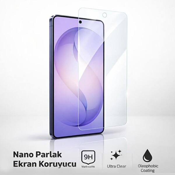 Engo SM-S948B Samsung Galaxy S26 Ultra Uyumlu 9H Nano Şeffaf Ekran Koruyucu
