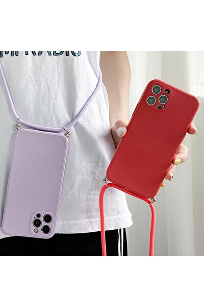 Coverzone Vivo Y33s Ile Uyumlu Ipli Boyun Askılı Silikon Kılıf Dulcet Epiphany Kılıf Siyah