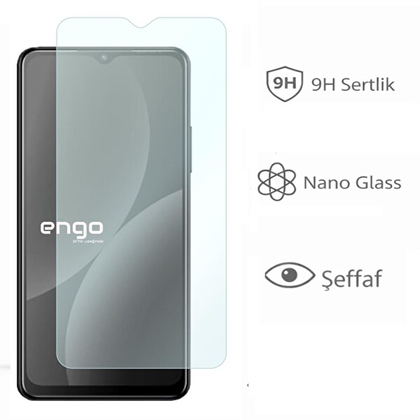 Engo Ovion V15 Lite Uyumlu 9H Şeffaf Nano Parlak Ekran Koruyucu
