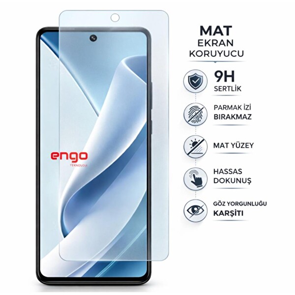 Engo General Mobile 26 Pro 5G Uyumlu 9H Nano Mat Ekran Koruyucu