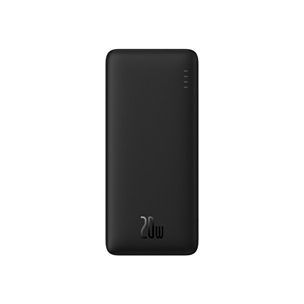 Baseus Airpow 20000 mAh 20 W Hızlı Şarj Powerbank USB Type-C Kablolu 50 CM Siyah