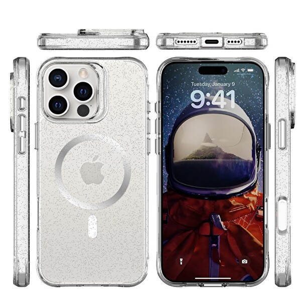 Bix iPhone 16 Pro MagSafe Simli Kılıf Shock Pocket Darbe Emici Teknolojili Çizilmeye Dayanıklı 3