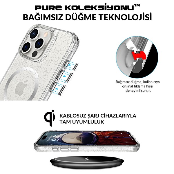 Bix iPhone 16 Pro MagSafe Simli Kılıf Shock Pocket Darbe Emici Teknolojili Çizilmeye Dayanıklı 6