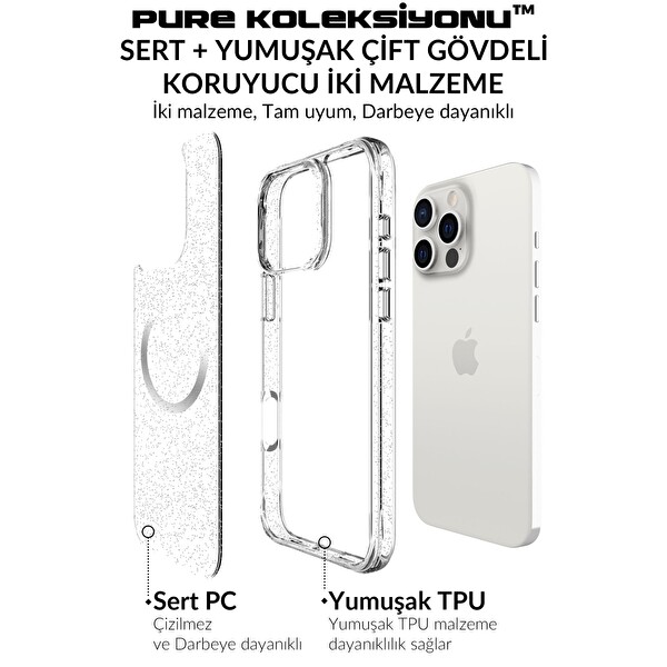 Bix iPhone 16 Pro MagSafe Simli Kılıf Shock Pocket Darbe Emici Teknolojili Çizilmeye Dayanıklı 7