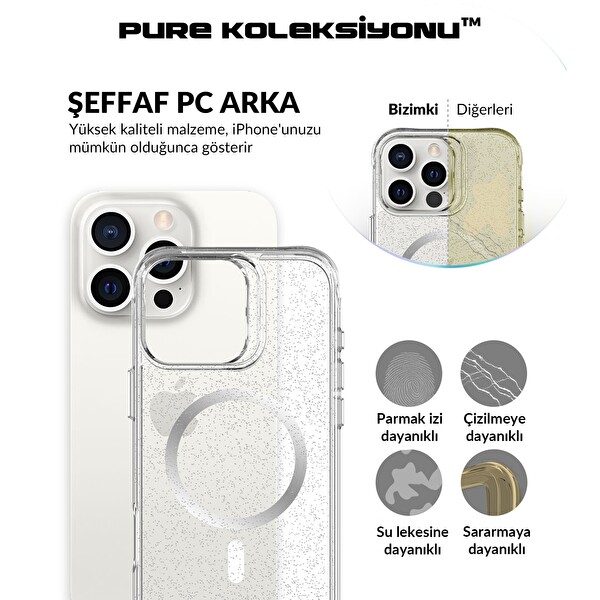 Bix iPhone 16 Pro MagSafe Simli Kılıf Shock Pocket Darbe Emici Teknolojili Çizilmeye Dayanıklı 9