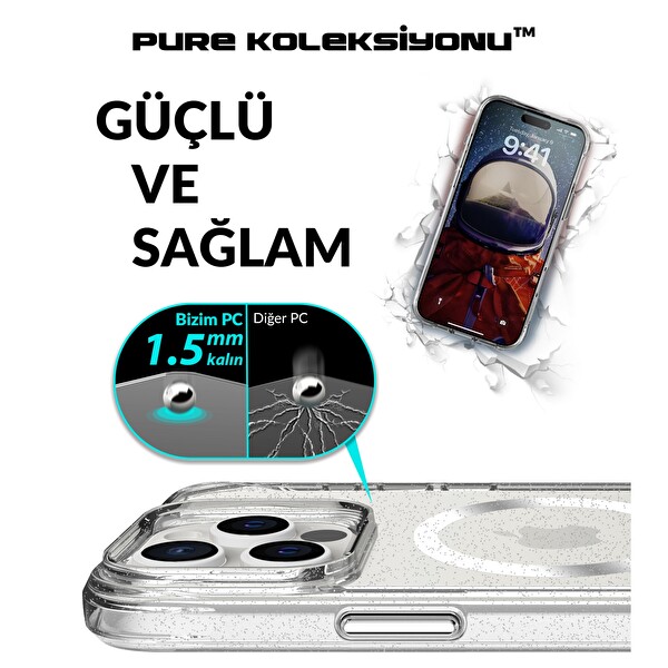 Bix iPhone 16 Pro MagSafe Simli Kılıf Shock Pocket Darbe Emici Teknolojili Çizilmeye Dayanıklı 10