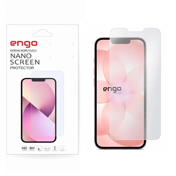 Engo iPhone 17E Uyumlu 9H Nano Şeffaf  6.1 Mat Ekran Koruyucu 7