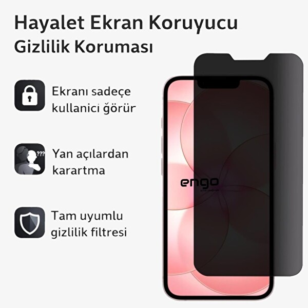 Engo iPhone 17E Uyumlu 9H Nano Şeffaf Hayalet Ekran Koruyucu