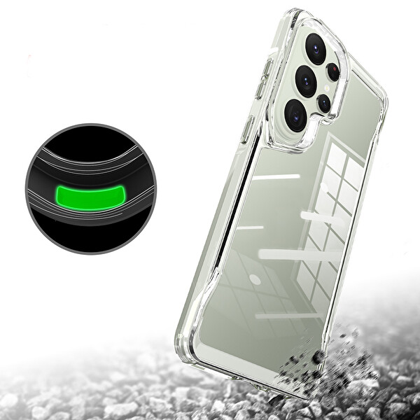 Lopard Samsung Galaxy S26 Ultra Arkası Sert Kapak Şeffaf Darbe Korumalı Telefon Kılıfı T-Max Kapak Şeffaf