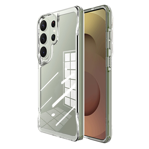 Lopard Samsung Galaxy S26 Ultra Arkası Sert Kapak Şeffaf Darbe Korumalı Telefon Kılıfı T-Max Kapak Şeffaf