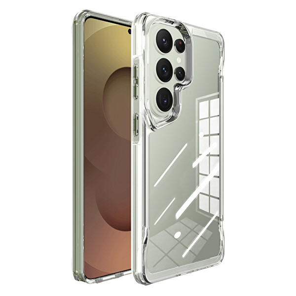 Lopard Samsung Galaxy S26 Ultra Arkası Sert Kapak Şeffaf Darbe Korumalı Telefon Kılıfı T-Max Kapak Şeffaf