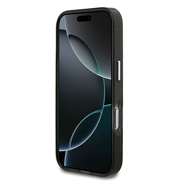 Karl Lagerfeld iPhone 17 Pro Max Kılıf Karl Lagerfeld Orjinal Lisanslı IML Baskılı KL Heads Kapak Siyah