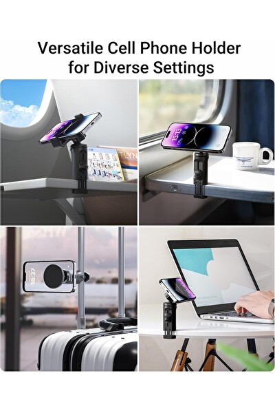 Syntech F100 2 Si 1 Arada 360 Derece Döner Evrensel Manyetik Uçak Telefon Tutucu