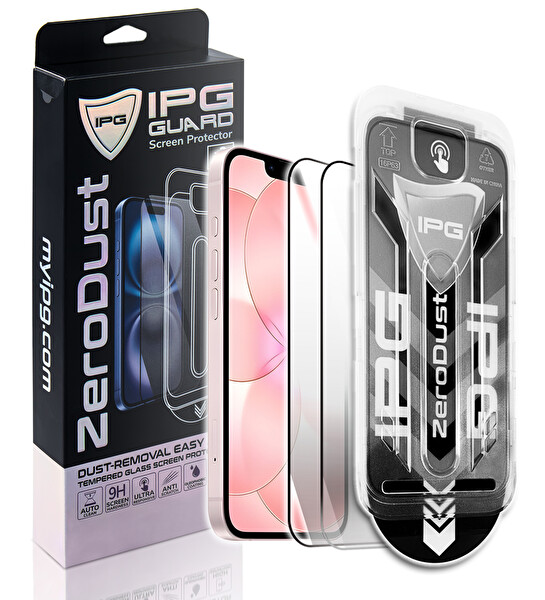 IPG Zero Dust iPhone 17e İçin Otomatik Toz Giderici Temperli Cam Aplikatör ile Kabarcıksız Kolay Montaj