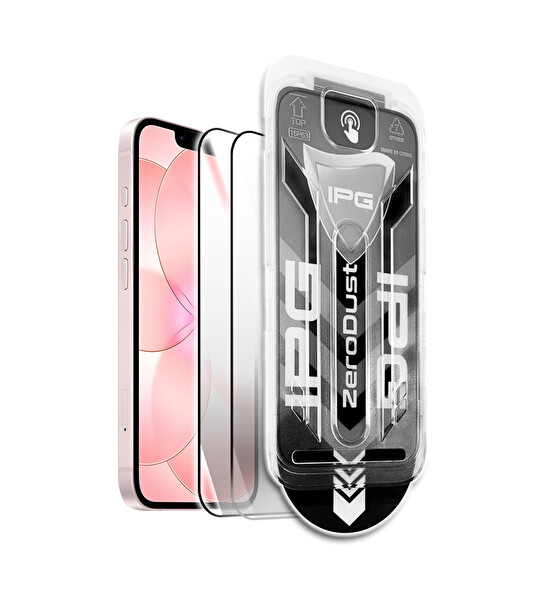 IPG Zero Dust iPhone 17e İçin Otomatik Toz Giderici Temperli Cam Aplikatör ile Kabarcıksız Kolay Montaj