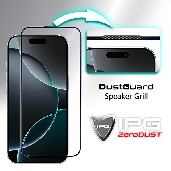 IPG Zero Dust iPhone 17e İçin Otomatik Toz Giderici Temperli Cam Aplikatör ile Kabarcıksız Kolay Montaj
