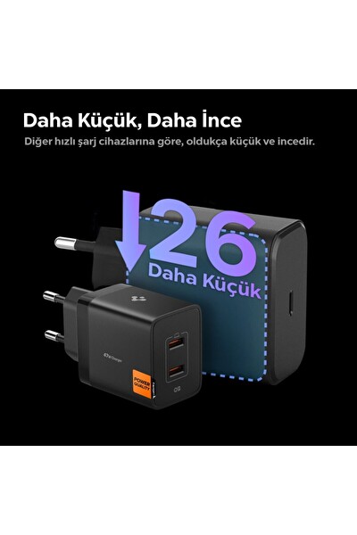 Spigen Essential Wall Charger 47W Usb-C Hızlı Şarj Adaptörü Siyah ACH09457