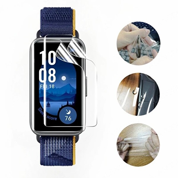 Rova Huawei Band 11 Pro Uyumlu 3 Adet Şeffaf Ultra koruyucu Nano Jelatin
