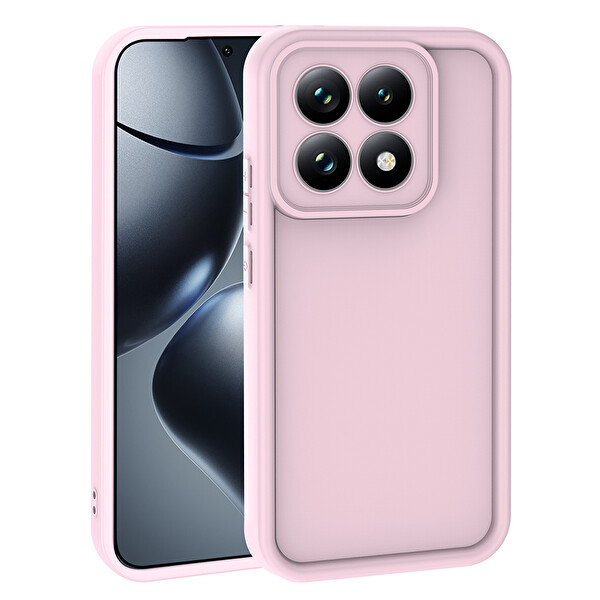 Başkenttekno Xiaomi 15T Uyumlu Kılıf Kamera Korumalı Ananas Kapak Pembe