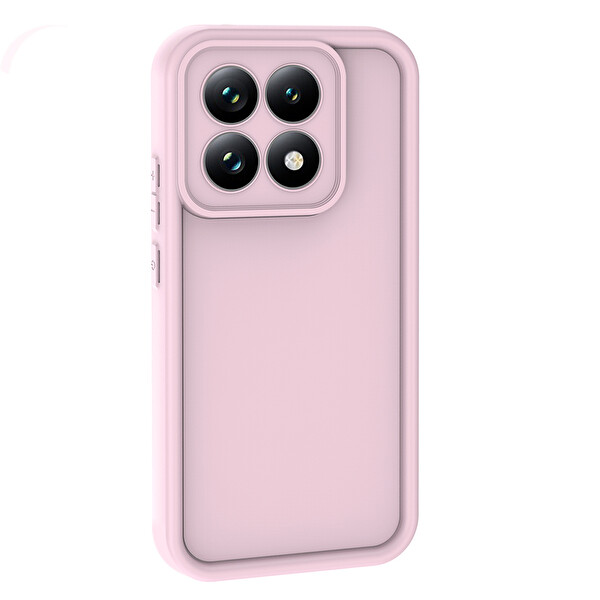 Başkenttekno Xiaomi 15T Uyumlu Kılıf Kamera Korumalı Ananas Kapak Pembe