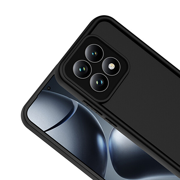 Başkenttekno Xiaomi 15T Uyumlu Kılıf Kamera Korumalı Ananas Kapak Siyah