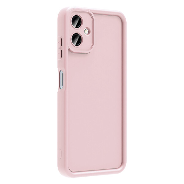 Başkenttekno Samsung Galaxy A07 Uyumlu Kılıf Kamera Korumalı Ananas Kapak Pembe