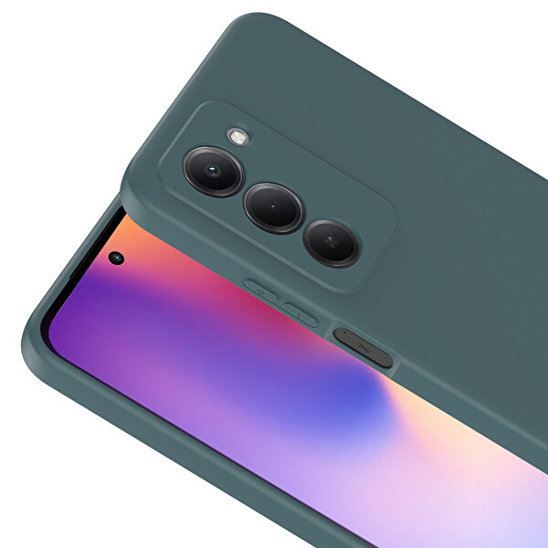 Başkenttekno Xiaomi Redmi 15 Uyumlu Kılıf Kamera Korumali Mara Lansman Kapak Koyu Yeşil