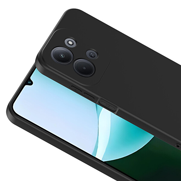 Başkenttekno Xiaomi Redmi 15C Kılıf Kamera Korumali Mara Lansman Kapak Siyah