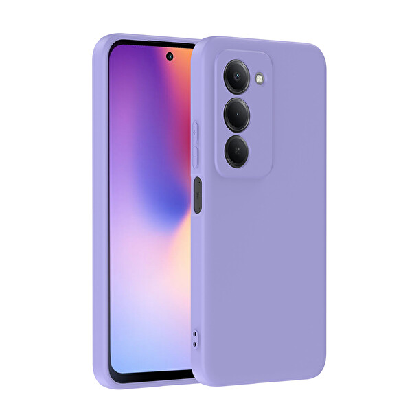 Başkenttekno Xiaomi Redmi 15 Uyumlu Kılıf Kamera Korumali Mara Lansman Kapak Lila