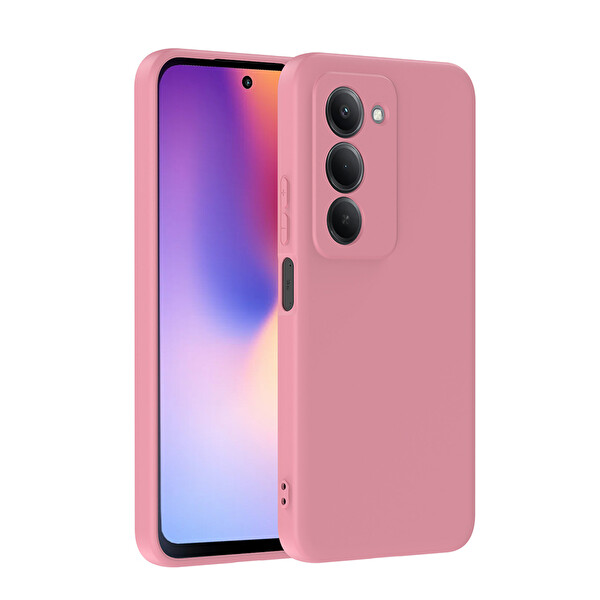 Başkenttekno Xiaomi Redmi 15 Uyumlu Kılıf Kamera Korumali Mara Lansman Kapak Pembe
