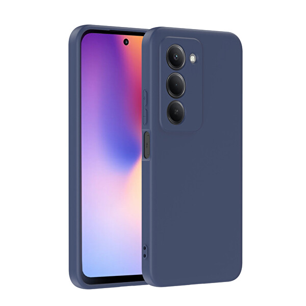 Başkenttekno Xiaomi Redmi 15 Uyumlu Kılıf Kamera Korumali Mara Lansman Kapak Lacivert