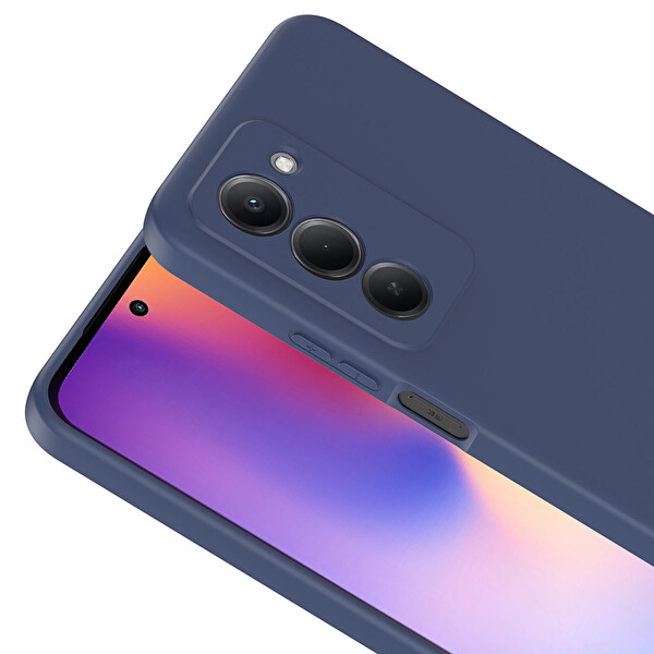 Başkenttekno Xiaomi Redmi 15 Uyumlu Kılıf Kamera Korumali Mara Lansman Kapak Lacivert