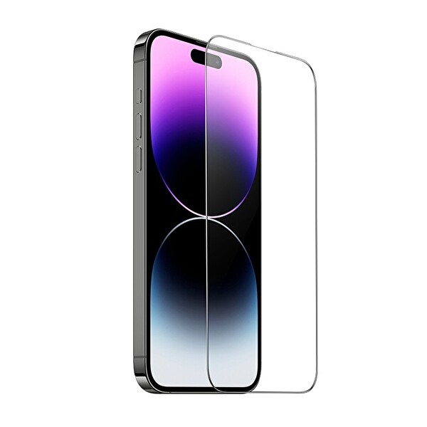 Ally Hoco 9D iPhone 15 Pro Max Tempered Kırılmaz Cam Şeffaf Ekran Koruyucu