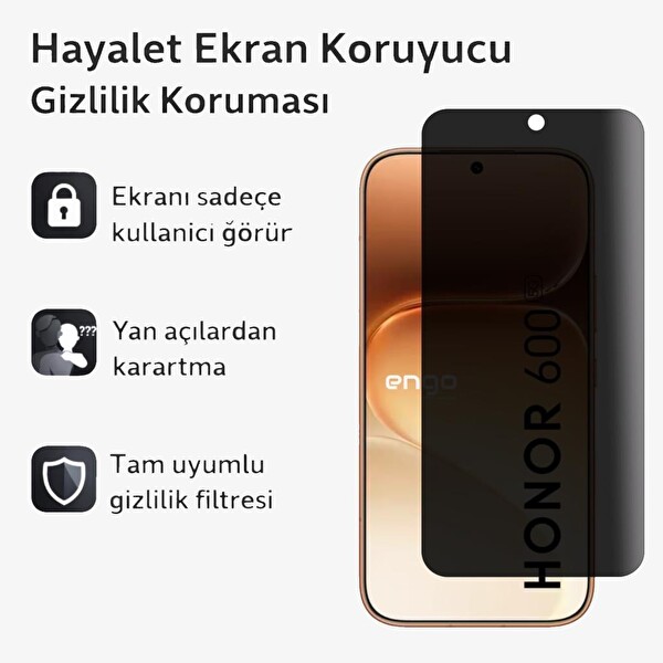 Engo Honor 600 Hayalet Ekran Koruyucu 9H Nano Şeffaf 6.57 4