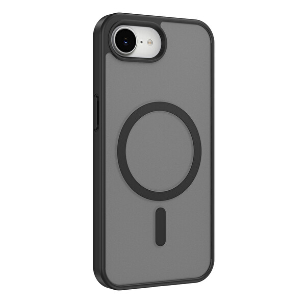 Lopard Apple iPhone 17E M-safe Şarj Özellikli Zore Babet Siyah Kapak