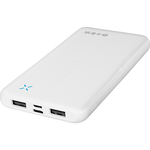S-Link IP-G12N 10.000MAH Micro-USB Type-C Giriş-Çıkış Beyaz Taşınabilir Şarj Cihazı