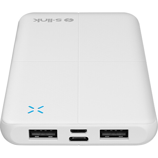 S-Link IP-G12N 10.000MAH Micro-USB Type-C Giriş-Çıkış Beyaz Taşınabilir Şarj Cihazı