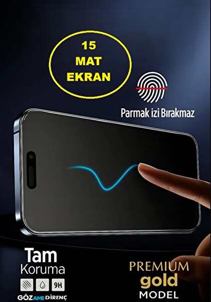 Teknoparkta iPhone 15 Uyumlu Mat Ekran Koruyucu Seramik Nano Tam Kaplar