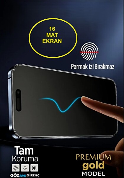 Teknoparkta iPhone 16 Uyumlu Mat Ekran Koruyucu Seramik Nano Tam Kaplar