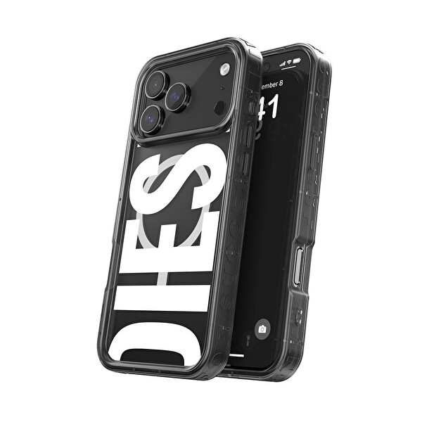 Diesel iPhone 17 Pro Max Uyumlu Magsafe Destekli Biscotto Bumper Kılıf - Siyah