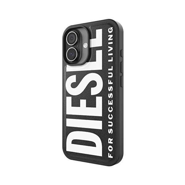 Diesel iPhone 17 Uyumlu Magsafe Destekli Core Kalıplı Kılıf - Siyah/Beyaz